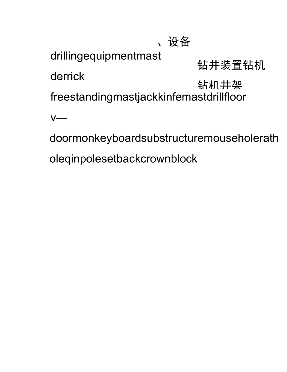 钻井英语词汇大全_第1页