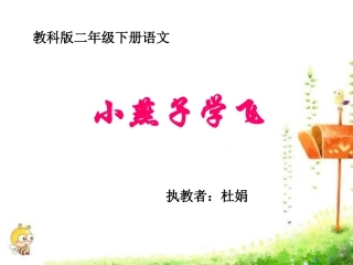 《小燕子学飞》课件