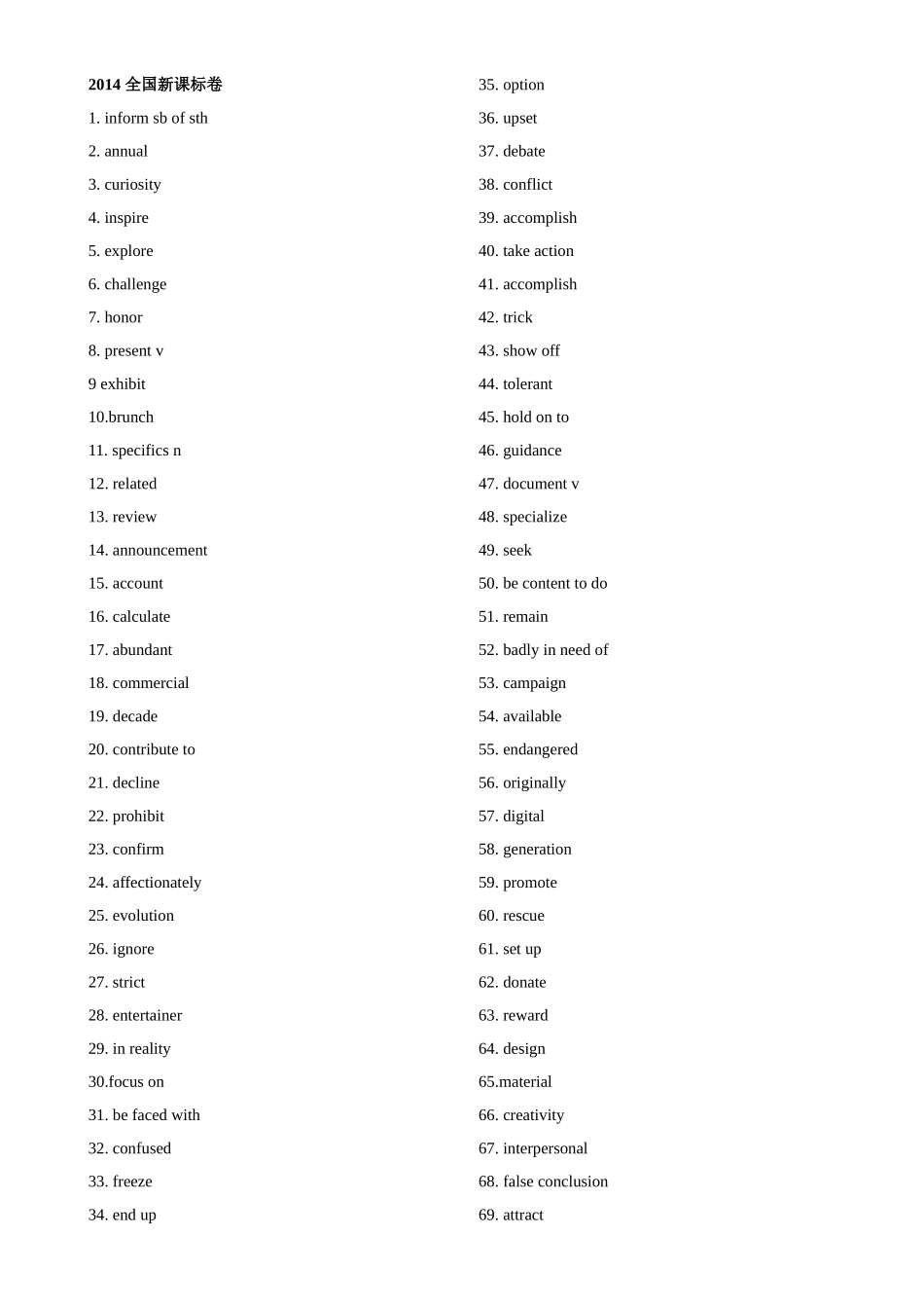 全国新课标词汇及重点句子英语_第1页