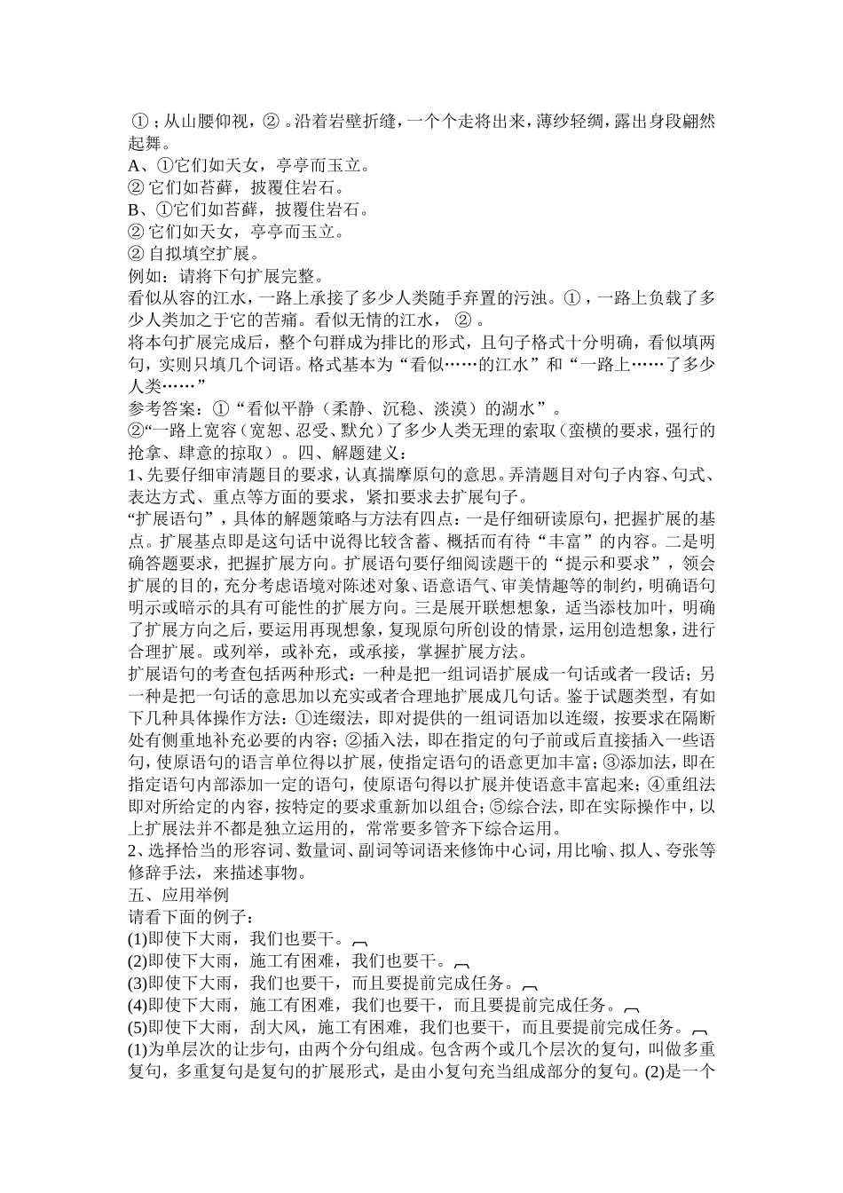 扩展语句压缩语段复习资料_第2页