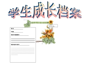 我设计的学生成长档案袋1