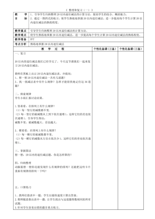 《整理和复习（一）》