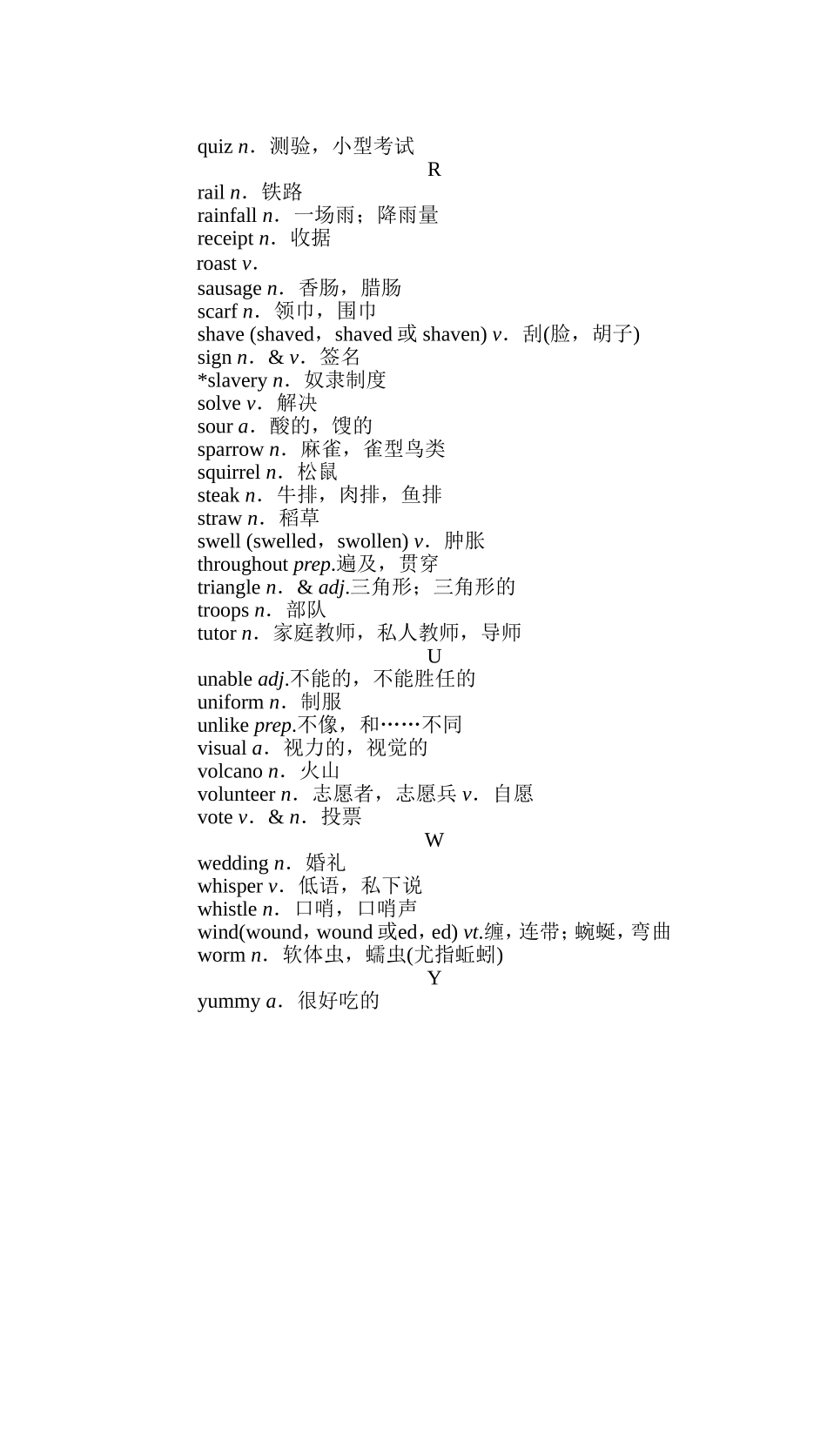 小科类水平晋级词汇_第3页