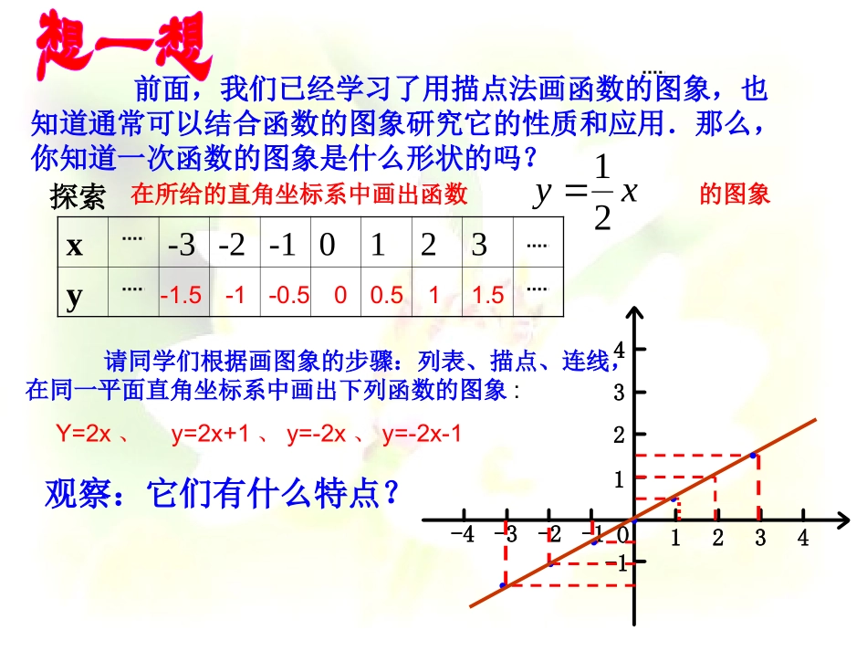 一次函数的图像[上学期]华师大版_第2页