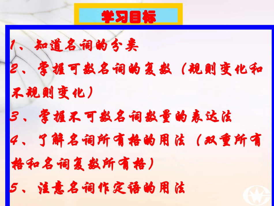 九年级英语新目标中考专项---名词复习课件[1]_第2页