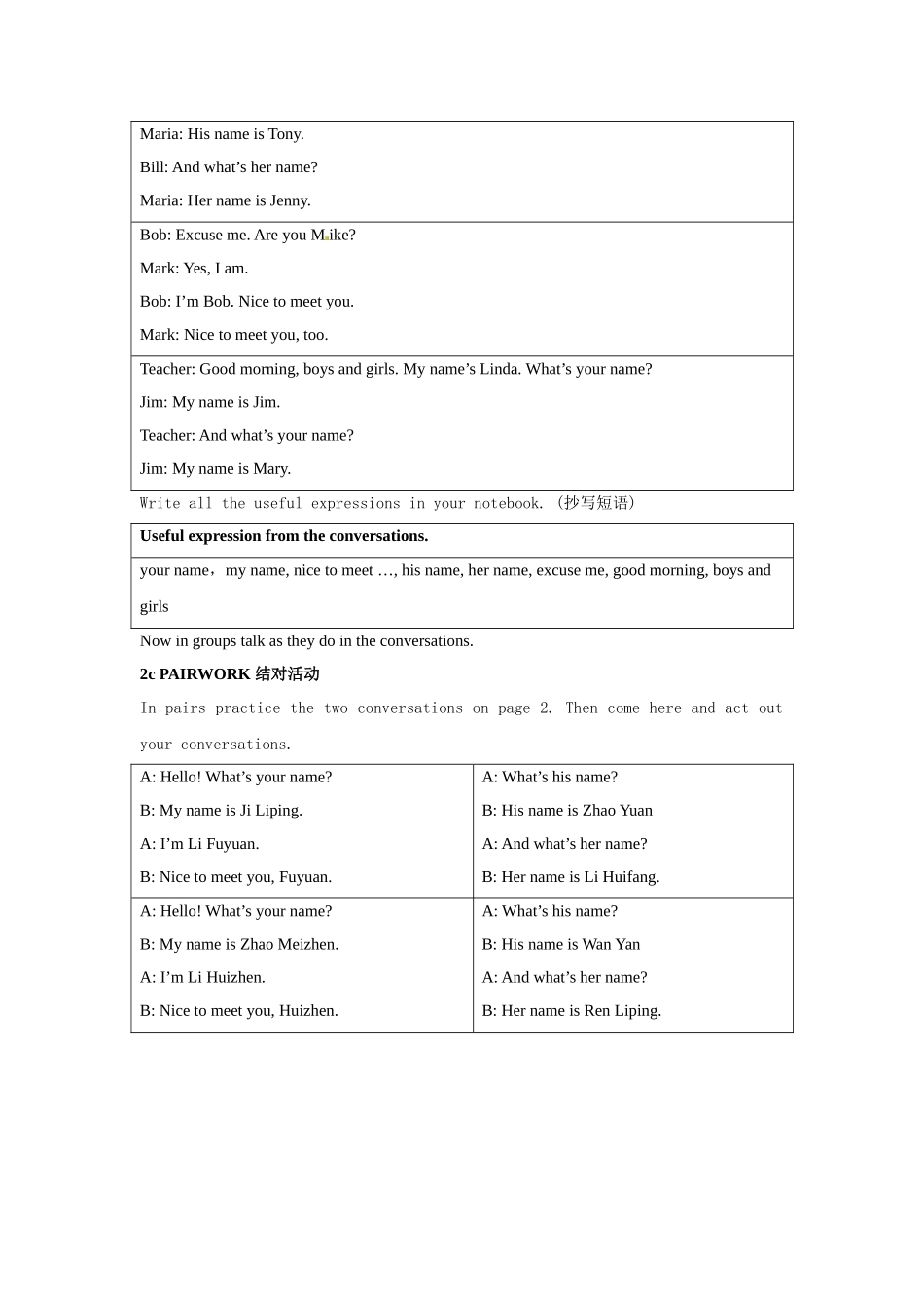 七年级英语上册Unit1教学设计第二课时梁红_第2页