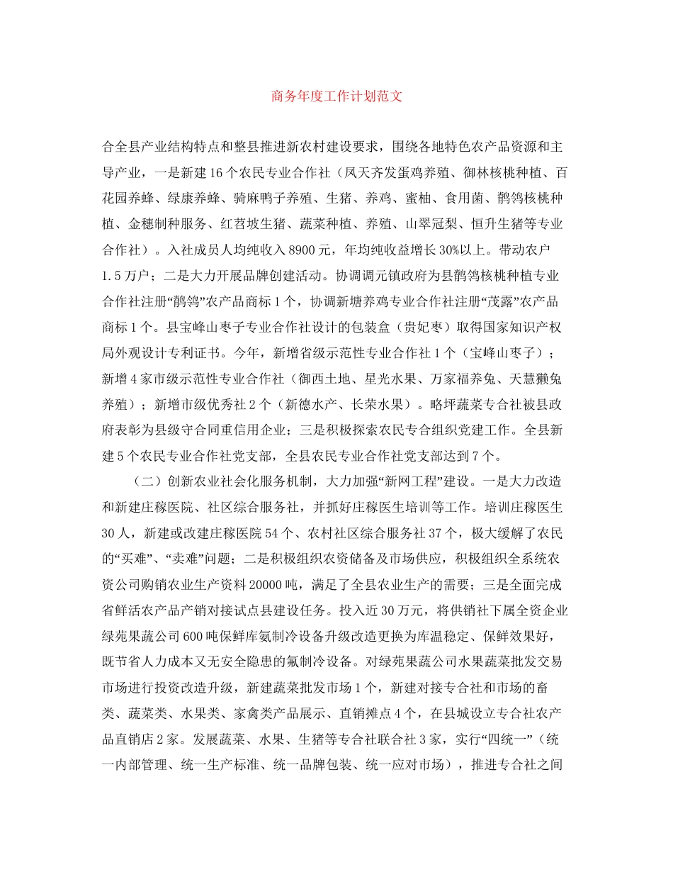商务年度工作计划范文_第1页