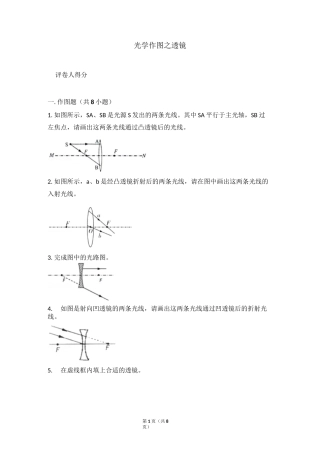 光学作图之透镜