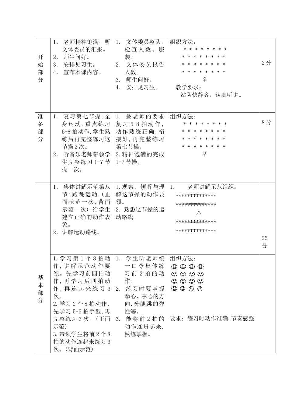 广播体操教学设计_第3页