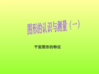 图形的认识与测量
