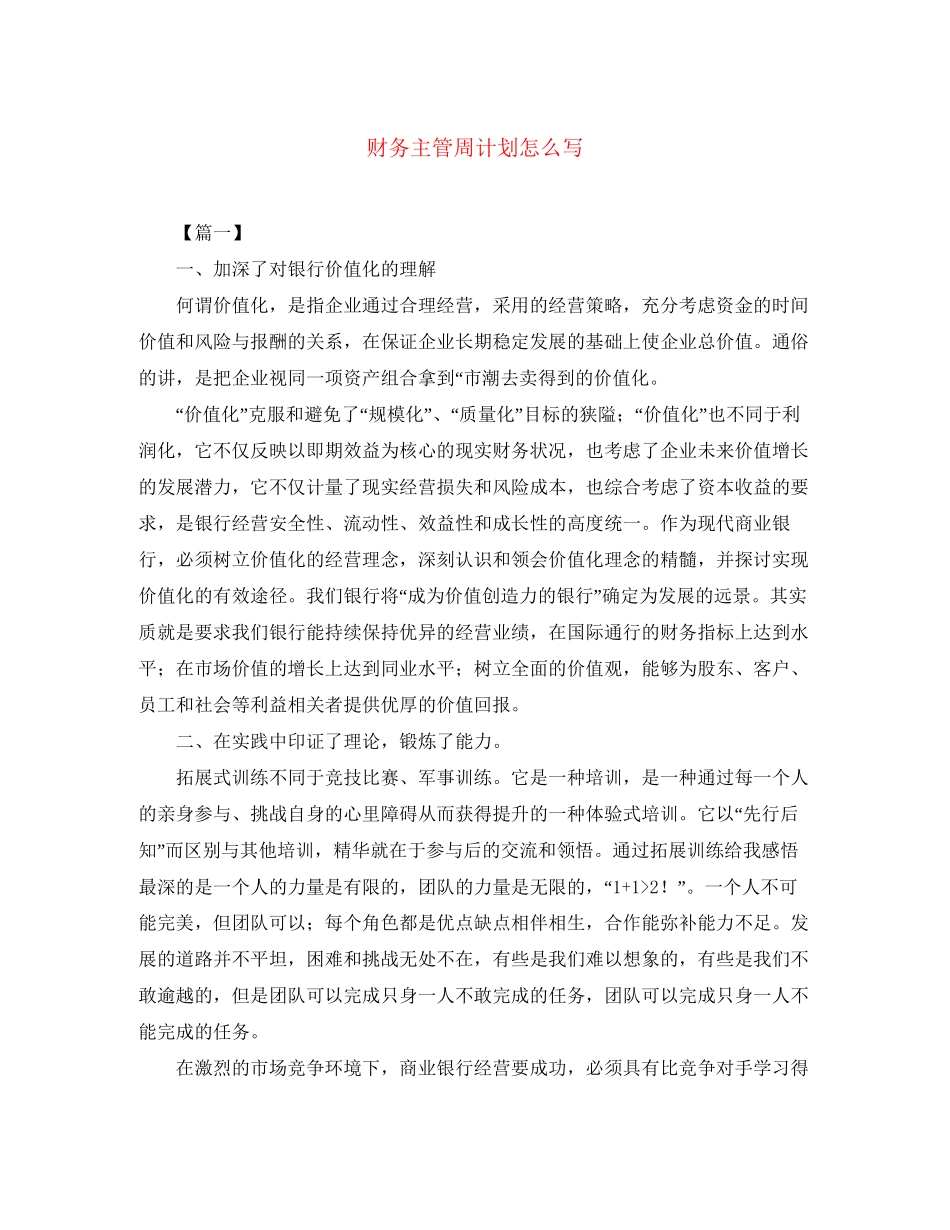 财务主管周计划怎么写_第1页