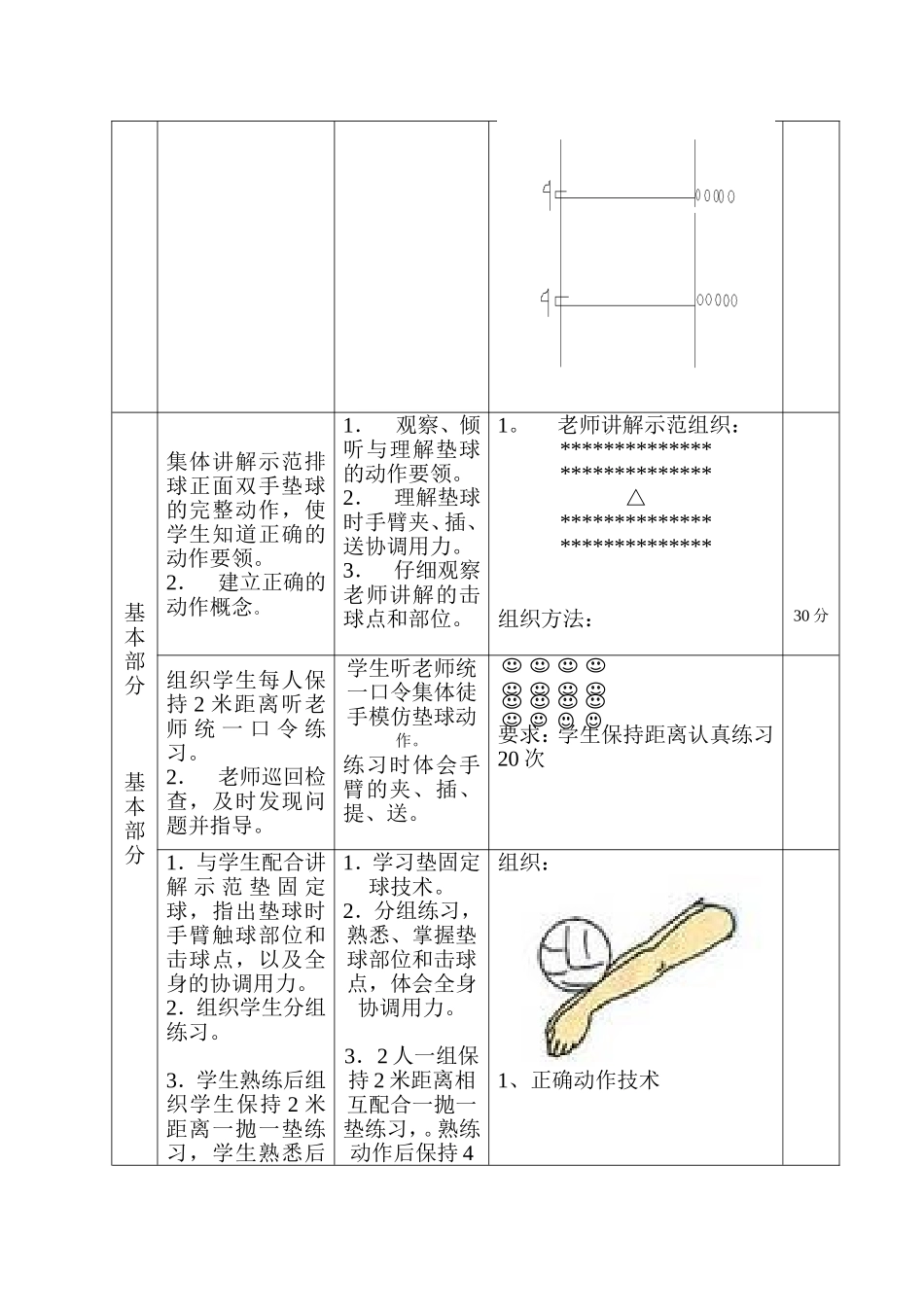相中李娟排球正面双手垫球教学设计_第3页