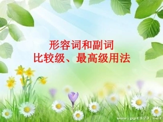 形容词副词比较级最高级用法总结