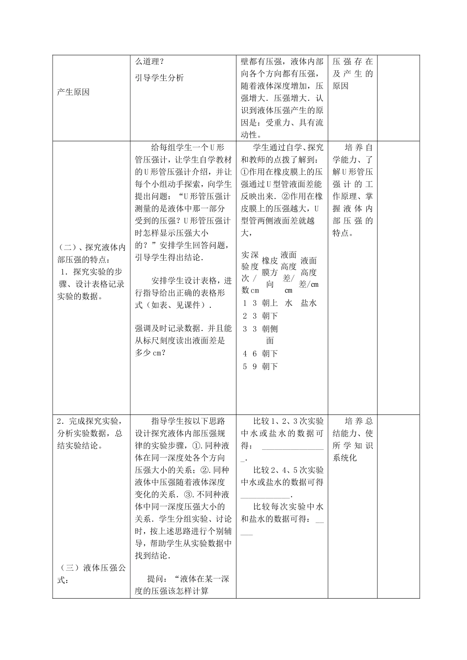《液体的压强》教学设计_第2页