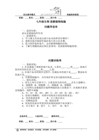 观察植物细胞