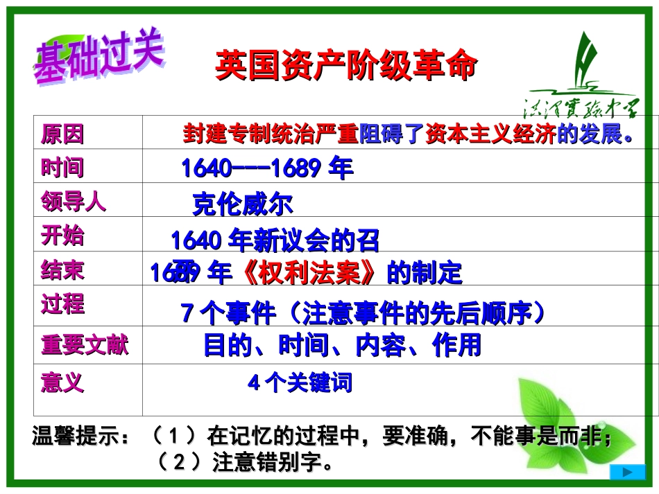 资产阶级革命复习课_第3页