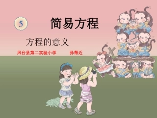 方程的意义教学课件