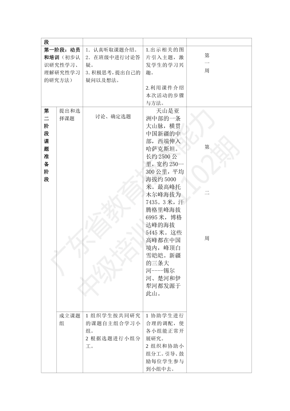 《七月的天山》研究性学习设计方案(黄东红）_第3页