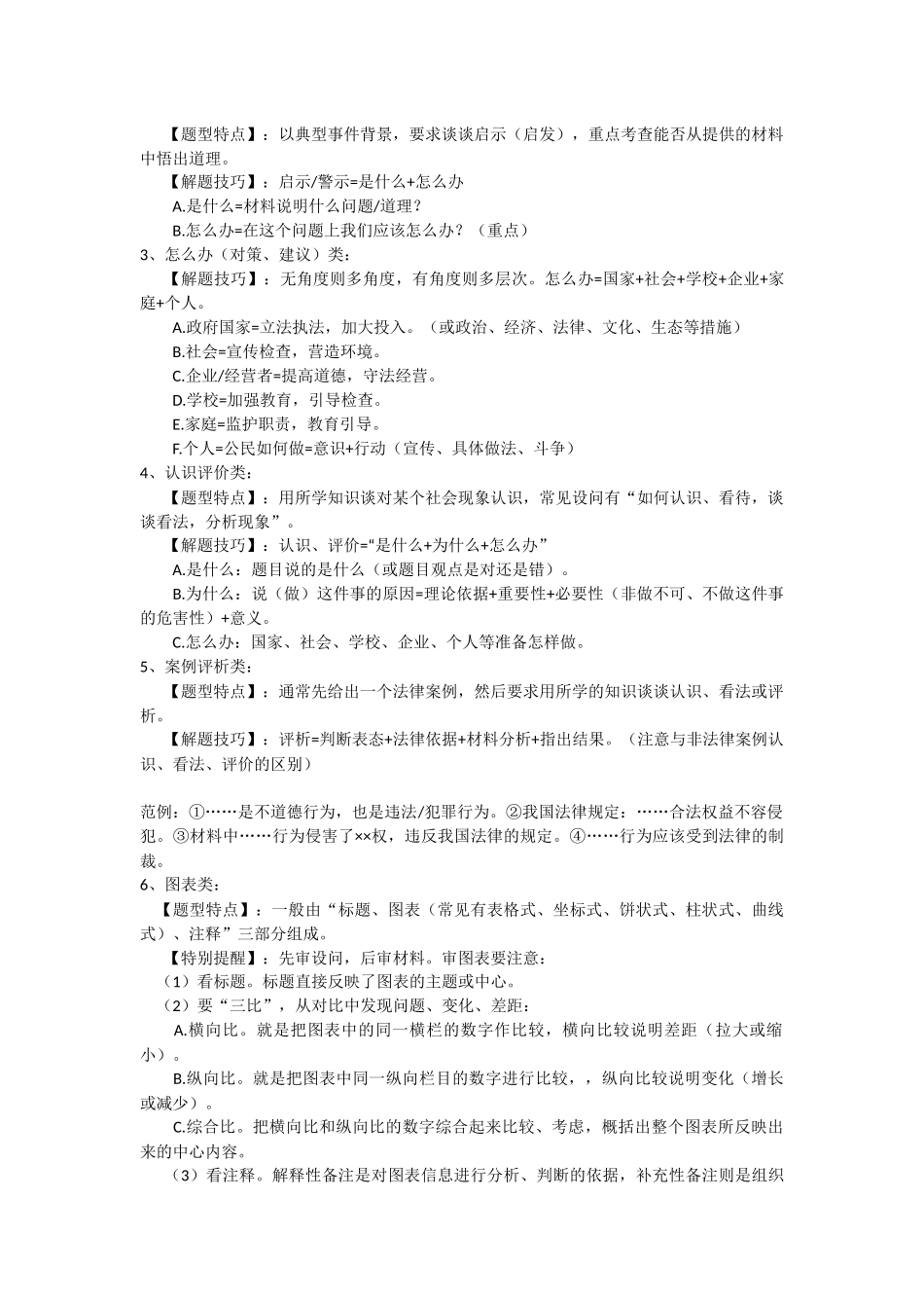 2015中考政治答题模式_第2页