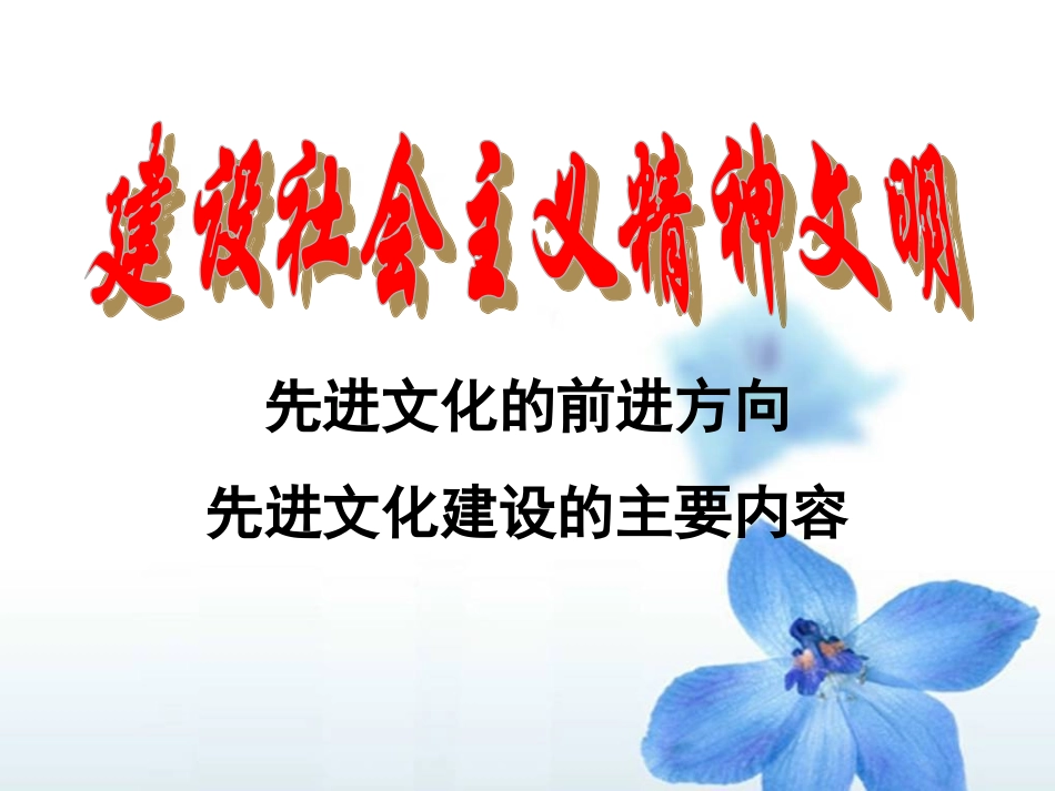 （第八课第二课时）建设社会主义精神文明_第3页