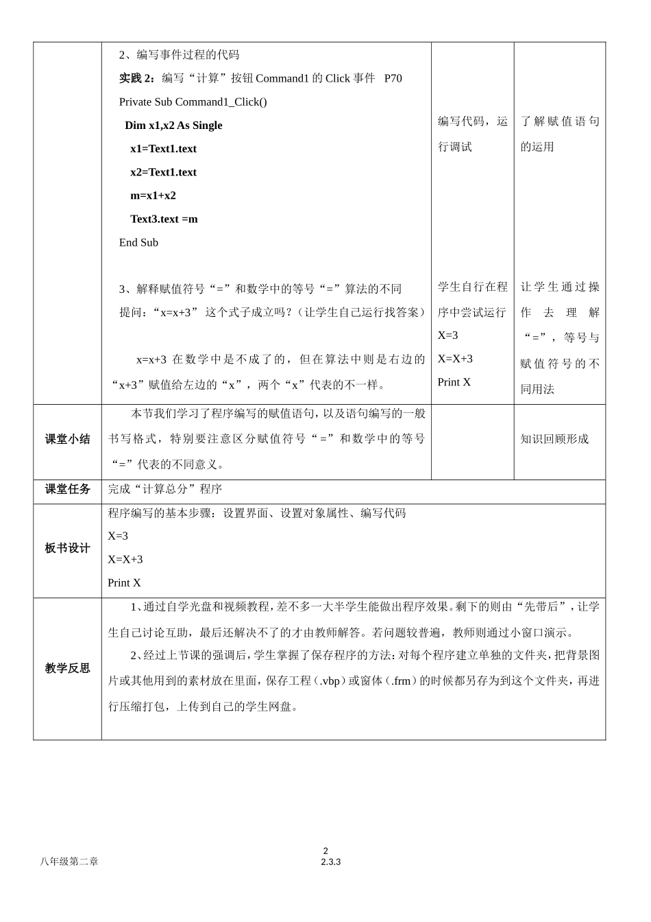 八年级《程序的基本要素—语句》（1课时）_第2页