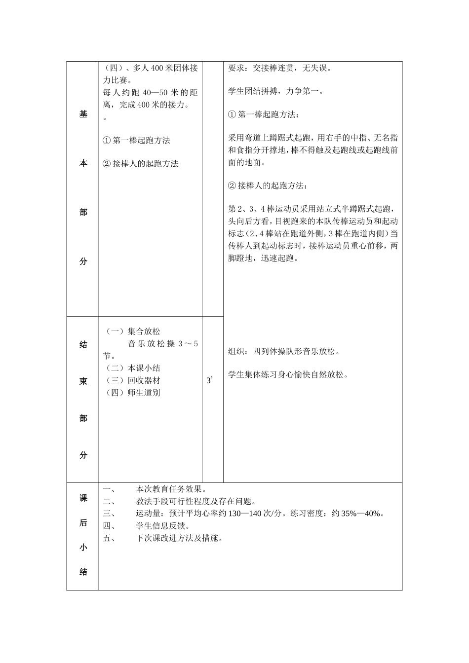 接力跑体育教案_第3页