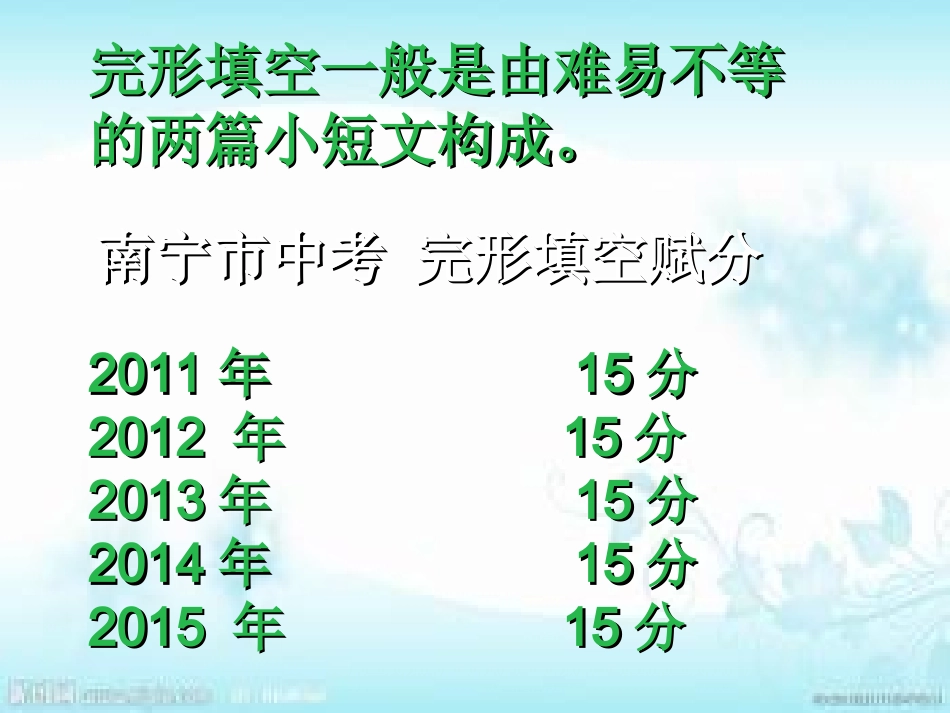 2015年中考英语完形填空_第2页