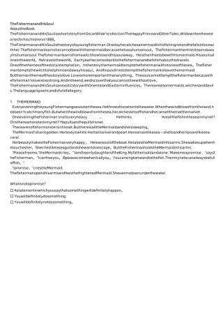 (完整版)黑布林英语渔夫和他的灵魂