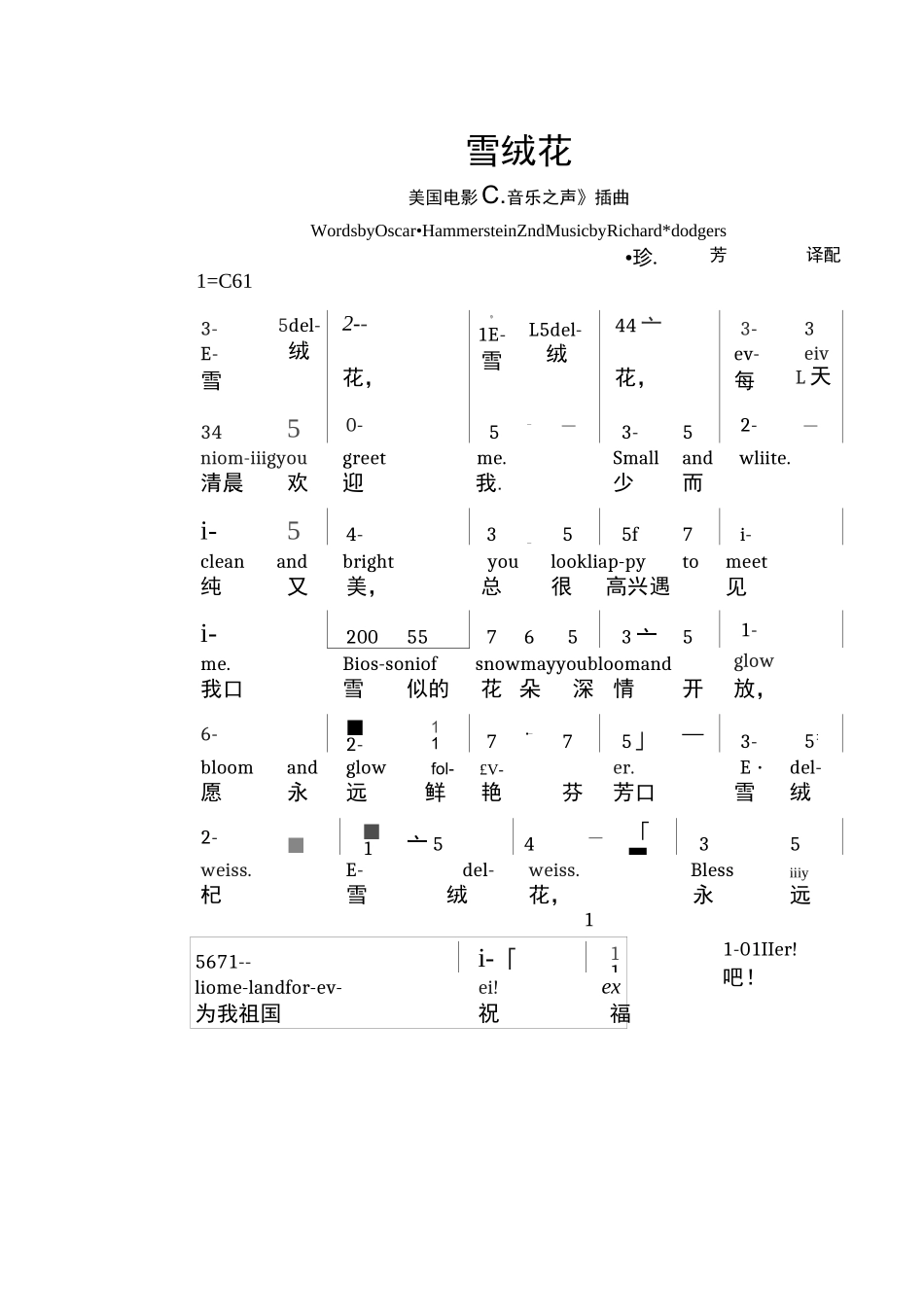 八孔竖笛曲谱_第1页