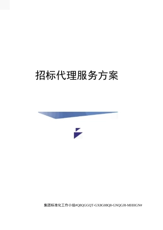 招标代理服务方案 