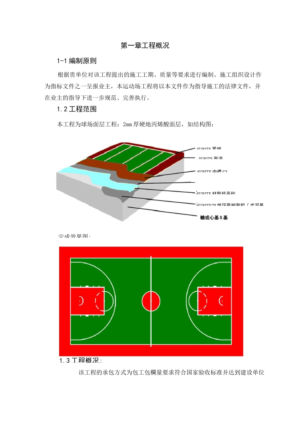 篮球场地面丙烯酸涂料施工_第2页