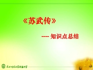 苏武传知识点总结
