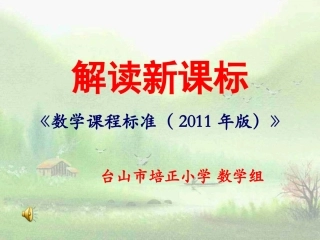2011版新课程标准解读