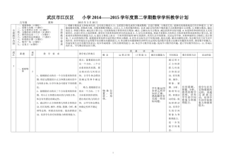 五下数学计划
