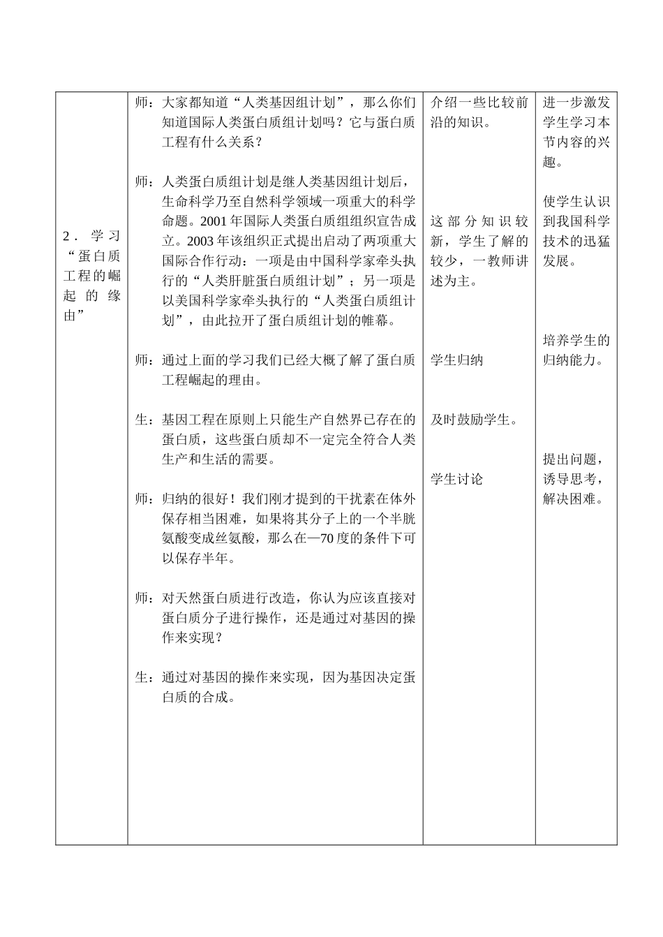 蛋白质工程的崛起教学设计_第3页