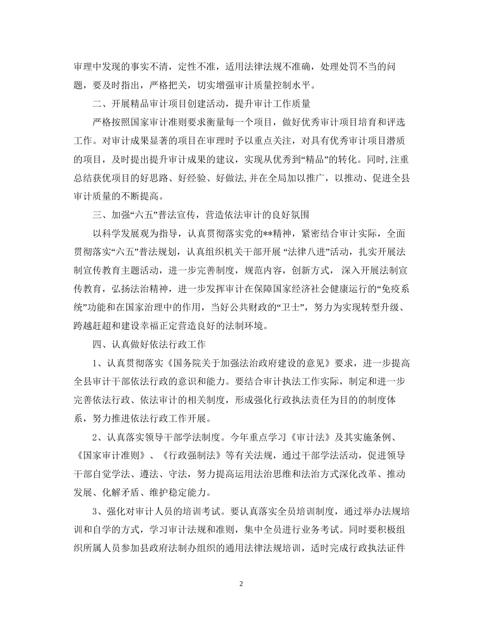 政府审计师工作计划报告_第2页