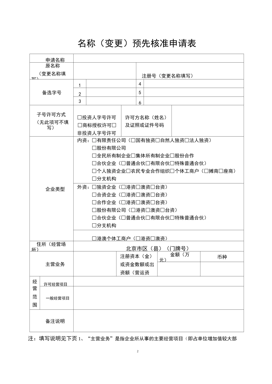 名称变更预先核准申请书_第3页