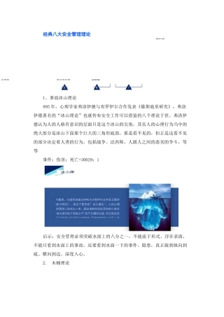 管理理论——八大安全管理理论与十大经典管理理论