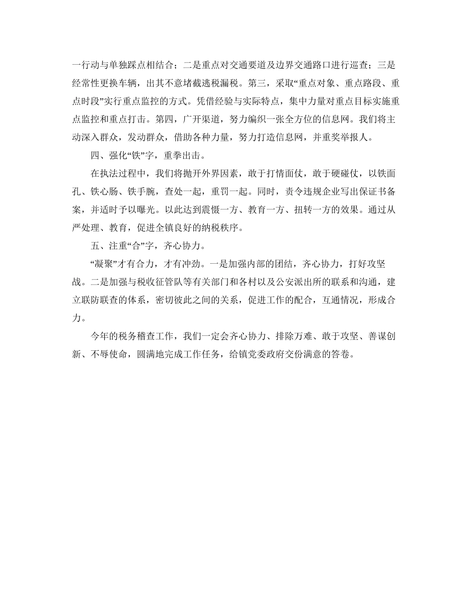 税务稽查年度工作计划及思路范文_第2页
