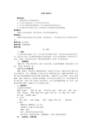枣核教学设计