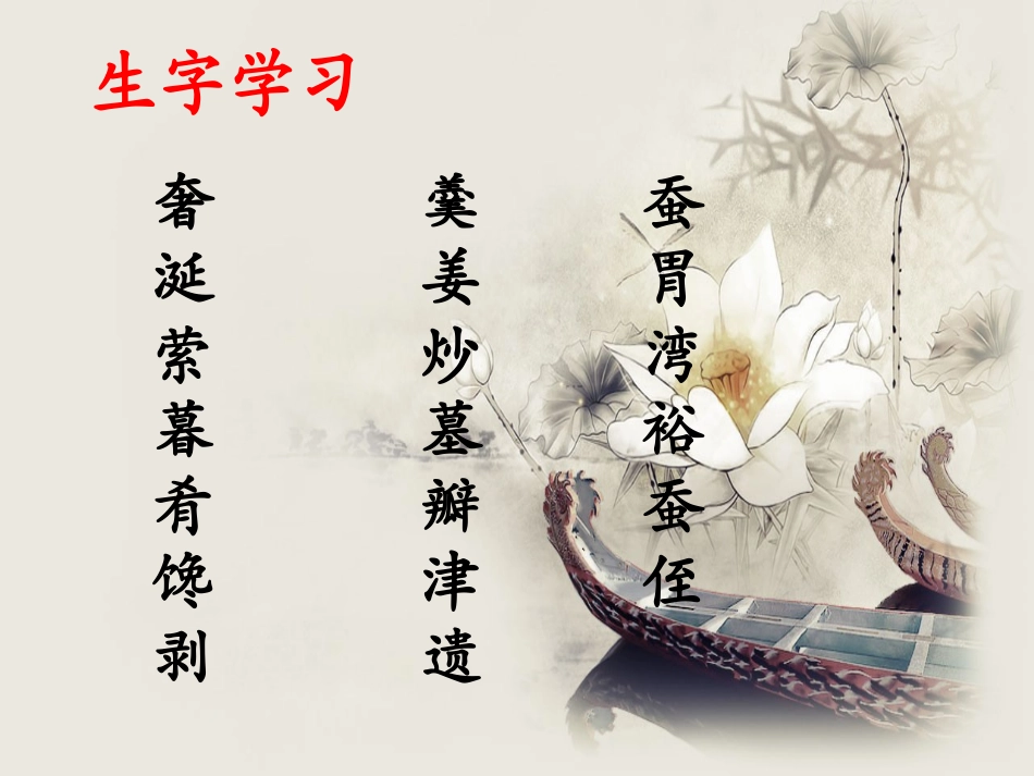 《清炒小螺蛳》生字学习_第1页
