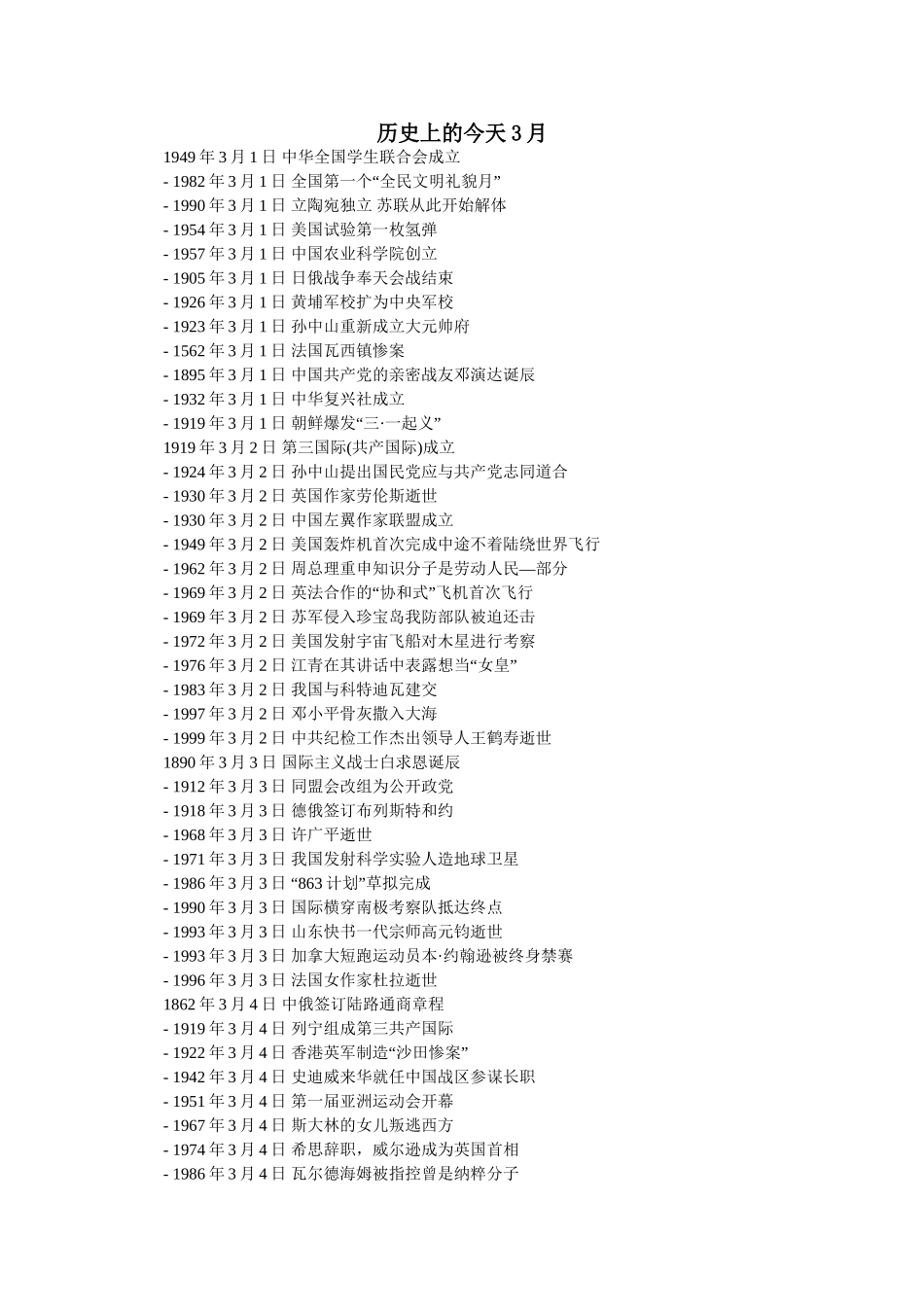 历史上的今天3月_第1页