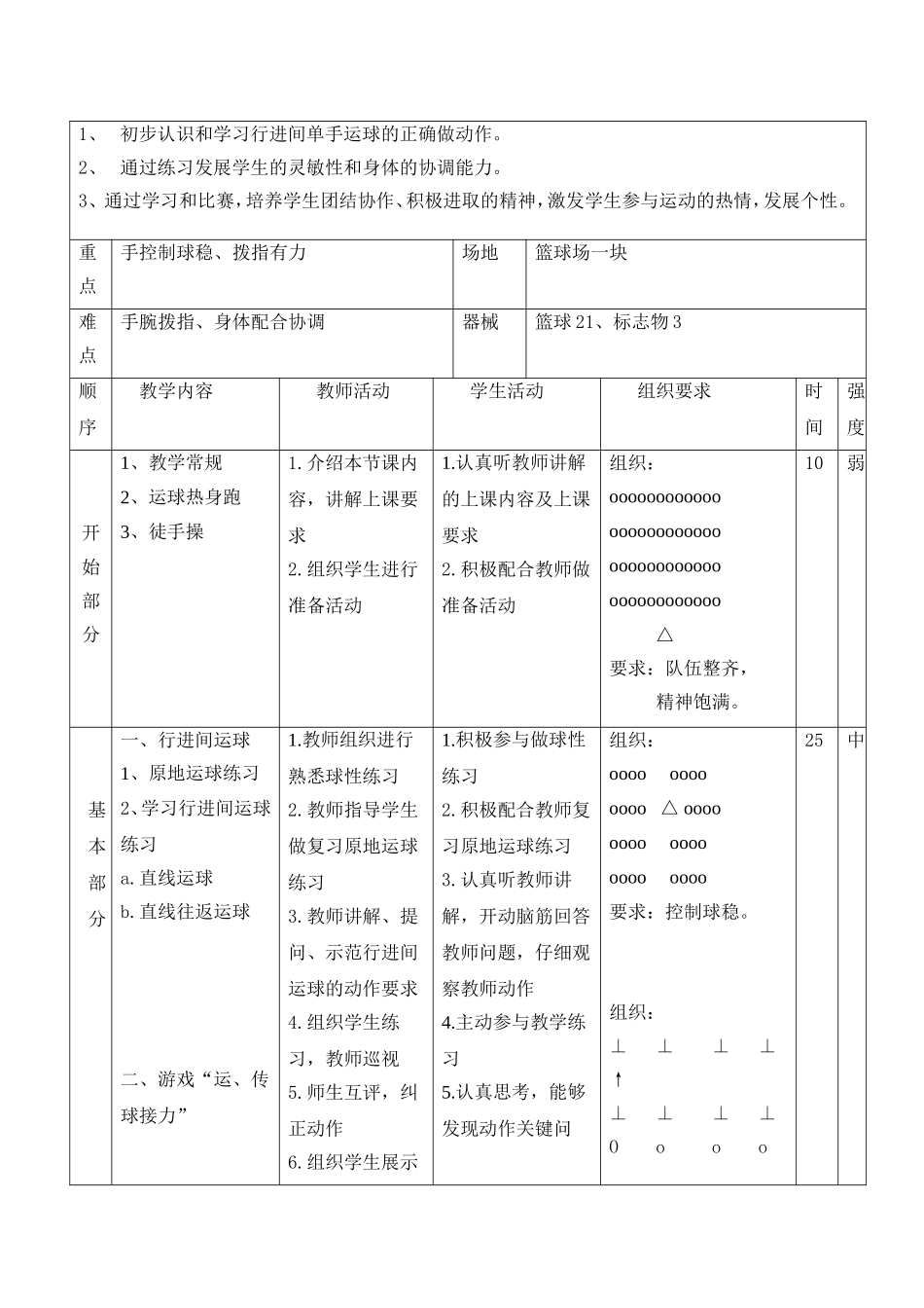 篮球公开课教案_第3页