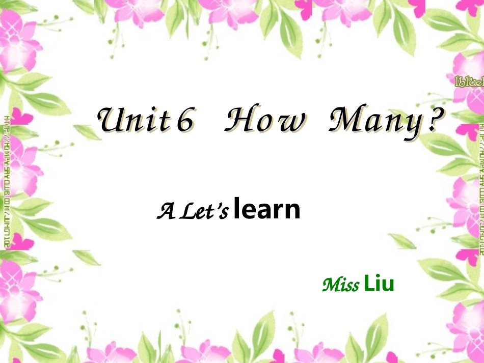 改PEP小学英语三年级下_unit6_How_many课件_第1页