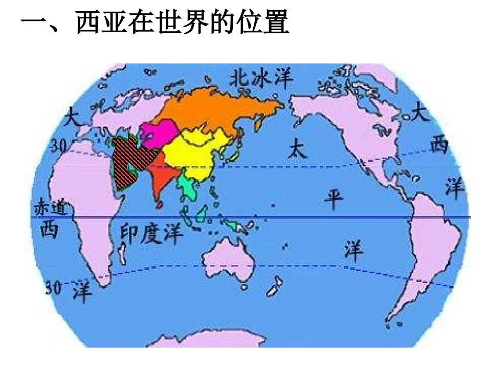 湘教版七下第七章第三节西亚（共27张PPT）_第1页