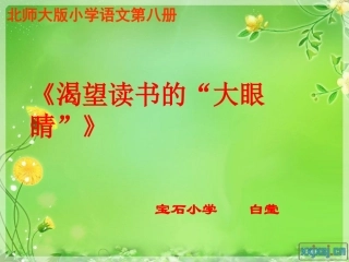 《渴望读书的大眼睛》425PPT