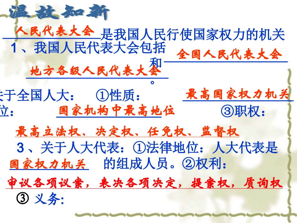 人民代表大会制度我国的根本政治制度_第1页