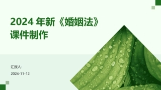 2024年新《婚姻法》课件制作