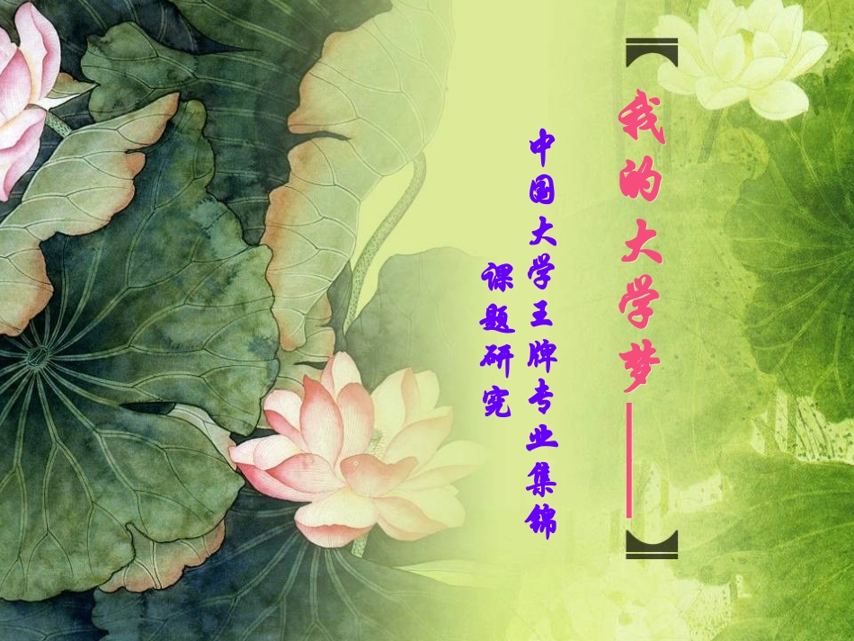 我的大学梦课题研究PPT_第1页