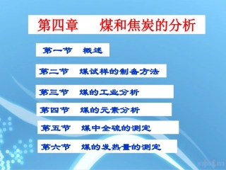 煤和焦炭分析
